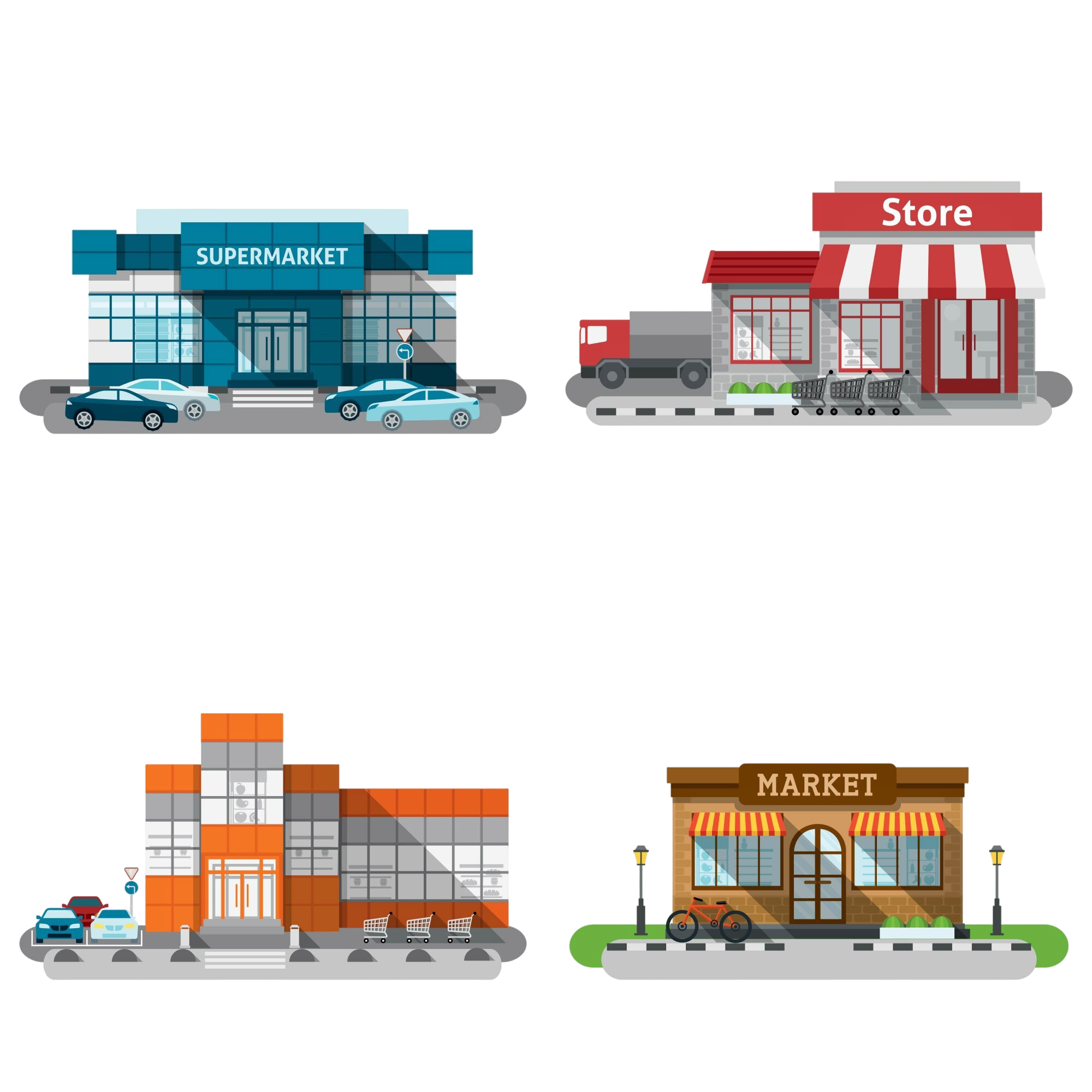 shop-buildings-icons-set